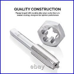 00908A SAE and Metric Tap and Die Set, Alloy Steel Taps and Dies with Hexagon