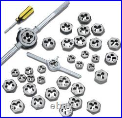 00908A SAE and Metric Tap and Die Set, Alloy Steel Taps and Dies with Hexagon