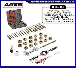 10080 41-Piece Metric Ratcheting Tap and Die Set Metric Sized Taps and Di