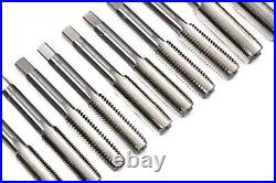 110PCS Standard Sae and Metric Bearing Steel Tap and Die Rethreading Kit