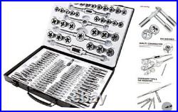 110Pcs Tap and Die Sets, Thread Coated Metric Tap and Die Set M2-M18 110 Pcs