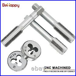 110Pcs Tap and Die Sets, Thread Coated Metric Tap and Die Set M2-M18 110 Pcs