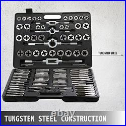 110Pcs Tungsten Titanium Steel Metric Tool Tap & Die Set Combination for Cutt