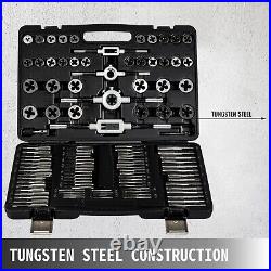 110 PCS Tap and Die Combination Set Tungsten Steel Titanium METRIC Tools withCase