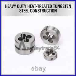 110 PCS Tap and Die Combination Set Tungsten Steel Titanium METRIC Tools withCase