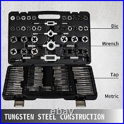 110 Pcs Tap&Die Set Tungsten Steel Titanium Metric Tool Tap&Die Combination Set