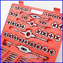 110 Piece Combination Tap And Die Set Screw Extractor Remover Chasing withCase