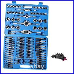 110 Piece Combination Tap and Die Set Alloy Steel 55°- 60° Metric Tools with