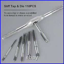 110 Piece Create and Repair Thread Tap and Die Tool Metric Metric 35 Pc Taps