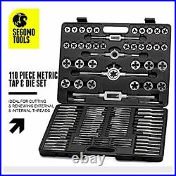 110 Piece Hardened Alloy Steel Metric Tap And Die Threading 110 Piece Metric
