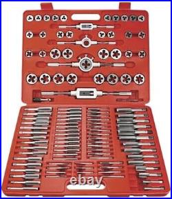 110 Piece Tap and Die Set (SAE METRIC) Threading Tool Set With Storage Case