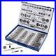 110pcs Standard Sae And Metric Bearing Steel Tap And Die Rethreading Kit