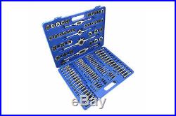 110pcs Tap and Die Set Screw Thread Metric Wrench Taper Wrench Handle Hand Tools