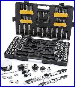 114 Pc. SAE/Metric Ratcheting Tap and Die Set
