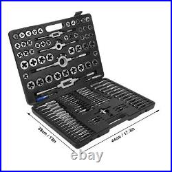 115 Piece Combination Tap And Die Set Screw Extractor Remover Chasing withCase