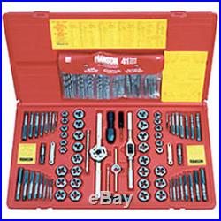 117 Pc. Machine Screw / Fractional / Metric Tap & Hex Die and Drill Bit Deluxe S