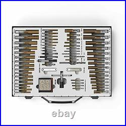 131pcs Sae And Metric Coated Bearing Steel Tap And Die Rethreading Kit