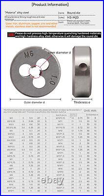 1pc Metric Right Hand Die M80 M82 M84 M85 M88mm Threading Tools