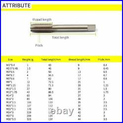 1pcs Screw Thread Metric Taps Machine Drill Metalworking Sheet Plate M2-m30 6542