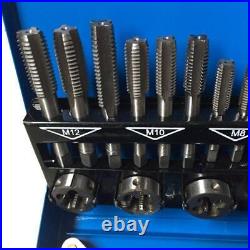 32pcs Metric Tap and Die Set Alloy Steel M3-M12 Wrench Screwdriver Drill Bits