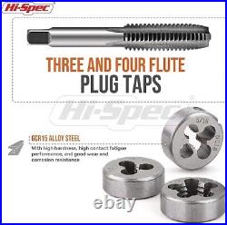 39 Pc SAE & Metric Tap & Die Set DIY Tapered & Plug Hand Tapping & Threading Kit