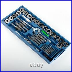 40pc SAE Tap and Die Set Standard Tapping Threading Chasing Storage Case