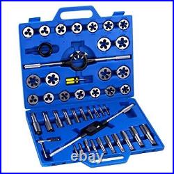 45 PCS Metric Tap and Die Set Tool Kit for Creating Repairing Tapping Tools C