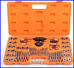 60-Piece Master Tap and Die Set SAE Inch and Metric Sizes for Coarse
