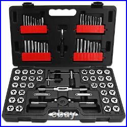 75 PC SAE/Metric Tap and Die Set, for Repairing and Creating Internal and Ext