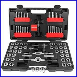 75-Pc SAE & Metric Tap and Die Set Hex Threading Dies for Threading Rethreading