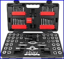 75-Pc SAE & Metric Tap and Die Set Hex Threading Dies for Threading Rethreading