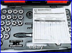 75 Pcs. GearWrench SAE/Metric Large Ratcheting Tap & Die Drive Tool Set