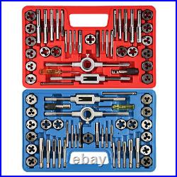 80pcs Tap and Die Set, SAE & Metric Tap Die Wrench Set, Metric Standard M3 to M1