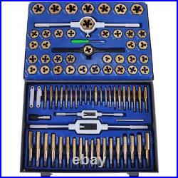 86PC Hand Tap And Die Combination Set TiN Coated SAE Metric Tool