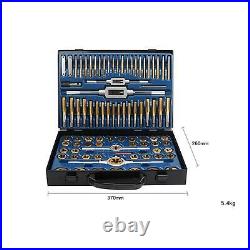 86Pcs Tap Die Set with Carrying Case Hand Tap Set Hand Tool Threading Tool