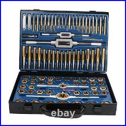 86Pcs Tap Die Set with Carrying Case Hand Tap Set Hand Tool Threading Tool