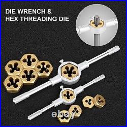 86 Pieces Gauge Kit Die and Tap Set in SAE and Metric for External Threads