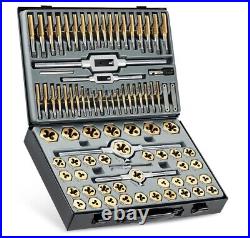 86pc Tap and Die Set in SAE and Metric Titanium Coated Steel Tap