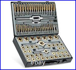 86pc Tap and Die Set in SAE and Metric Titanium Coated Steel Tap Set