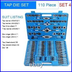 Alloy Steel HRC Tap and Die Sets with Case Metric Tap Wrench Thread Tools Dies
