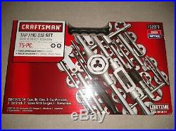 Craftsman 75 Piece Tap & Die Carbon Steel Set Case SAE Metric Inch 52377 New