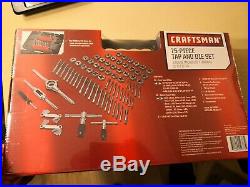 Craftsman 75 Piece Tap Die Set SAE Metric 952377 pitch gauge wrench npt pipe