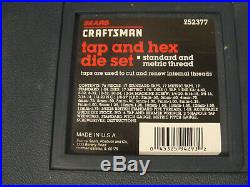 Craftsman Tap & Hex Die Set Standard and Metric Thread ## 52377 Made in USA