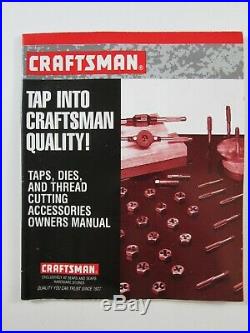 Craftsman Tap and Die Set 76 Piece UNUSED SAE & Metric USA Made Vintage 252377