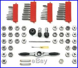 GearWrench SAE Metric Ratcheting Tap Die Set Hand Tool Silver (75-Piece)