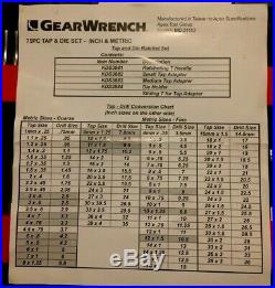 GearWrench Tap And Die Set Ratcheting Wrench 75 Piece Combination SAE/Metric NIB