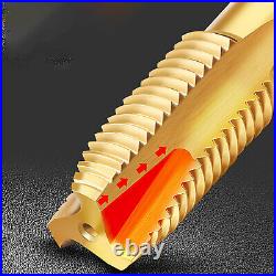 HSS Metric Thread Taper Titanium Tip/Flat Straight & Spiral Slot Cutting Holes
