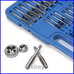 Hardened Alloy Steel Metric Tap and Die Rethreading Tool Set Cutting 110PCS
