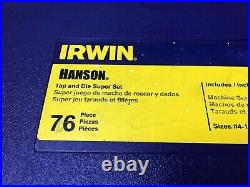 IRWIN 26376 76-PIECE PRO TAP AND DIE SUPER SET Metric SAE Pipe Machine Screw