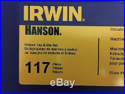Irwin Hanson 117-pc Fractional / Metric Tap & Hex Die and Drill Bit Deluxe Set